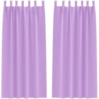 vidaXL Rideaux occultants avec anneaux 2 pcs Lila 260 x 140 cm