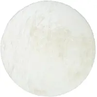 NATURL. Tapis rond à poils longs | Comfy Supreme Blanc | Ø 200cm | Blanc | Polyester | Rond