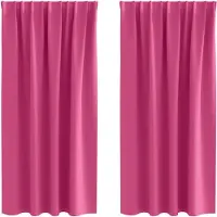 vidaXL Rideaux occultants avec œillets, 2 pièces, rose clair, polyester