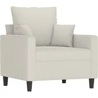 vidaXL Sessel Creme 60 cm Samt