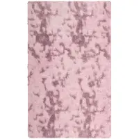 vidaXL Tapis Shaggy à poils longs NAVARRA rose poudré 80x150 cm
