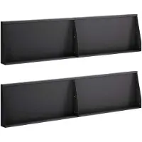 vidaXL Muret de soutènement, 4 pièces, 80 x 12 x 40 cm, acier, noir