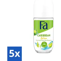 Fa Pflege Déodorant à bille Fa Lime Squeeze 50 ml - Pack économique - 5 pièces