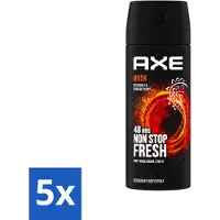 Axe - Déodorant Bodyspray - 48 heures Non Stop Fresh - Musk - Patchouli & Fougere - 150 ml - Value pack - 5 pièces