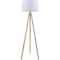 Briloner Tissu Lampadaire Ø 45,5 cm 1x excl E27 60W blanc
