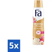 Fa Pflege Fa - Oriental Moments - Déodorant spray - Rose du désert & bois de santal - 150 ml - Pack économique - 5 pièces
