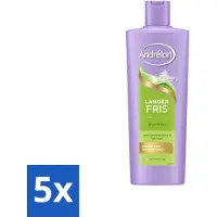 Unilever 5 x Shampoo Andrélon pour cheveux longs - 400 ml - Pack avantageux - 5 pièces