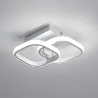 COMELY Osairous, plafonnier LED moderne, 22W, 6500K, 2550 lumens, blanc et noir