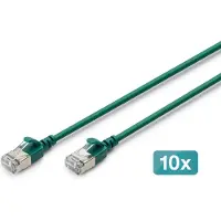 Digitus Patchkabel CAT 6A F/FTP Slim 3m grün 10 Stück