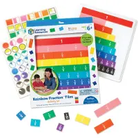 Learning Resources Tuiles de Fractions Arc-en-Ciel - 54 Pièces, 6+ Ans, Aide Visuelle Mathématique