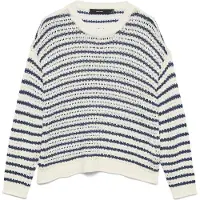 Vero Moda Pull-over 'VMCHARLENE' crème / marine