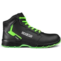 Sparco BTB0012B0K, chaussures Targa-H Willy, S3S ESD, noires et vertes, taille 45