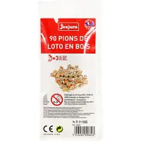 Jeujura JeujuraJ8988 Jetons de Bingo en Bois (90 Pices)
