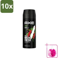 Axe 10 aérosols déodorants Bodyspray Africa - 150 ml - Lot de 10