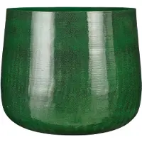 Mica Decorations Benson Pot de fleurs - H32 x Ø37 cm - Métal - Vert foncé