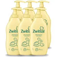 Zwitsal 6 flacons de shampooing doux pour bébé , 400 ml chacun, pack économique de 6 unités