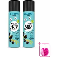 Marcels Green Soap 2 vaporisateurs déodorants "Marcel's Green Soap" - Parfum mimosa et cassis - 150 ml - Lot économique - 2 pièces
