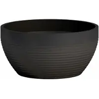 Garden ID Pot de Plante de Jardin Noir 25 x 12 cm