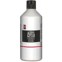 Marabu Apprêt acrylique Gesso blanc, 500 ml (500 ml)