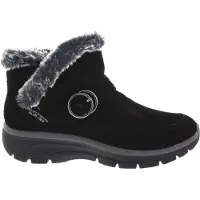 SKECHERS Slip-Ins Easy Going – Gentle Winter Damen Stiefelette Schwarz 168185-BLK
