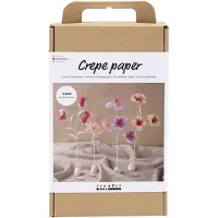 Creativ Company Craft Kit - Papier crêpe - Fleurs couleurs pastel (977666)