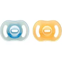Tommee tippee Ultra Light Night tétine 6-18m Orange/ Blue 2 pcs