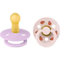 BIBS Studio Colour Sucettes Rondes 6–18 mois Ladybug Violet Sky 2 pc(s) Sucette(S)