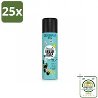 Marcels Green Soap 25 sprays déodorants "Marcel's Green Soap" - Parfum mimosa et cassis - 150 ml - Lot de 25 pièces