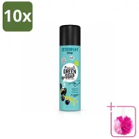 Marcels Green Soap 10 sprays déodorants "Marcel's Green Soap" - Parfum mimosa et cassis - 150 ml - Pack économique - 10 pièces