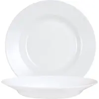 Arcoroc Universal/Everyday Soucoupe, 14 cm verre dur, blanc, résistant au lave-vaisselle - robuste &amp; intemporel, lot de 6