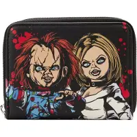 Loungefly Portefeuille zippé CKWA0003, collection "Universal Bride of Chucky", motif "couple heureux"