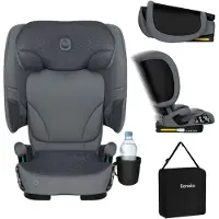 Lionelo Siège enfant Orin i-Size, siège enfant de voyage avec 14 positions de réglage de l'appui-tête et du dossier Gris