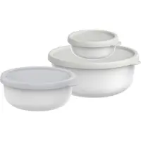 Mepal Frischhaltedosen-Set Lumina 2.0 4,7/6,5/8,4 cm hoch weiss 0,25/0,75/1,5 l, 1 Set, Boîte de conservation, Blanc