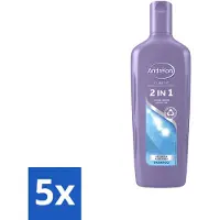 Unilever 5 x Shampooing et après-shampooing 2 en 1 Andrélon - aux notes de melon et d'aloé vera - 300 ml - Pack avantage - 5 pièces