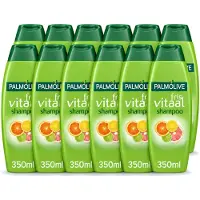 Palmolive 12 flacons de shampooing Fris Vitaal, parfum agrumes, 350 ml, lot économique - 12 pièces