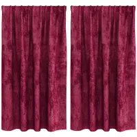 vidaXL Rideau 2 pcs Rouge bordeaux 140 x 140 cm Velours