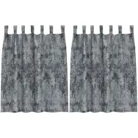 vidaXL Rideaux en velours avec tringles 2 pièces Argent Gris 140 x 140 cm Velours