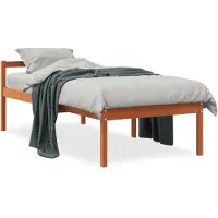 vidaXL Lit pour senior brun cireux 90x190 cm pin massif