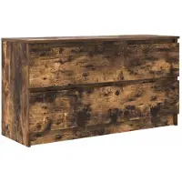 vidaXL Armoire TV chêne fumé 100x35x54 cm Bois composite