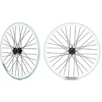 Rodi roue arrière fixie jante et moyeu blanc noir