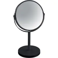 Spirella miroir de maquillage miroir sur pied miroir de salle de bain "Sydney" grossissement 2x - Ø 17cm - noir