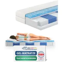 AM Qualitätsmatratzen | Matelas à ressorts ensachés en mousse gel Premium - 160x200 cm - H2 - 1000 ressorts