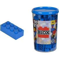 Simba 100 briques bleues Blox de 8 dans une boîte