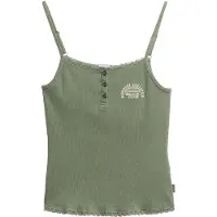 Superdry Femme Athletic Essentials Button Down Cami Top Vert Taille: 14-16