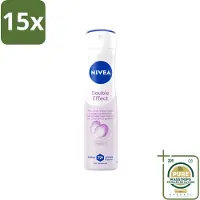 Nivea 15 sprays anti-transpirants Double Effect - 150 ml - Pack économique - 15 pièces