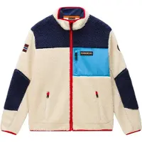 Napapijri Veste en polaire 'Yupik' crème / bleu marine / bleu ciel