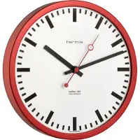 Hermle Horloge de gare classique, mouvement à quartz, cadran blanc, fabriqué en Allemagne (30 cm)