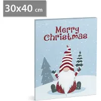 HomeShopXL Décoration de Noël LED - avec support mural, 2 piles AA, 30 x 40 cm