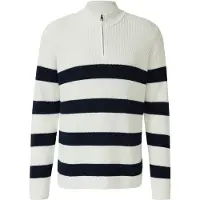 s.Oliver Pull-over bleu marine / blanc