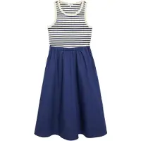 s.Oliver Robe bleu foncé / blanc cassé
